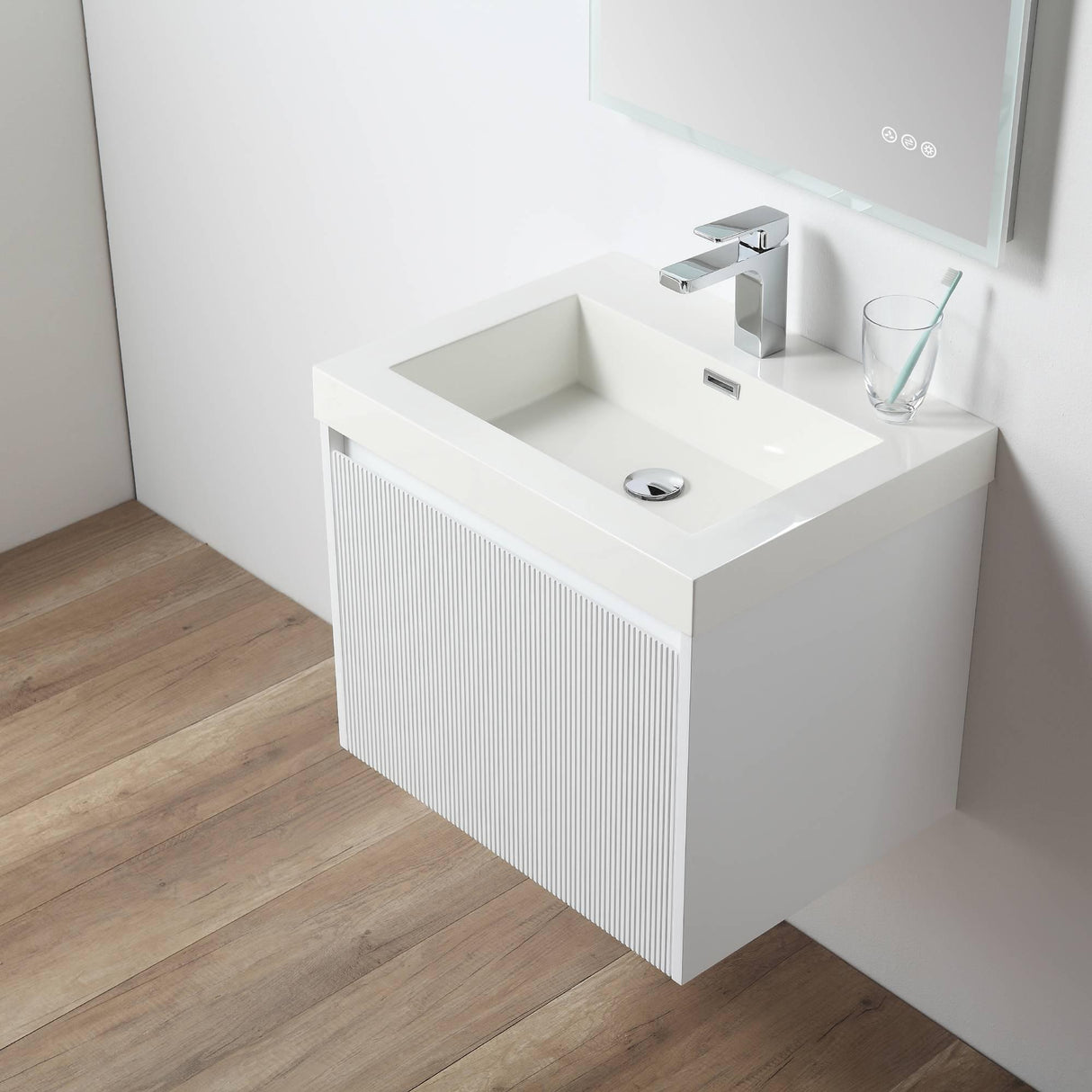 Sleek Minimalism: Blossom Positano Single Sink Floating Vanity 20" to 48"