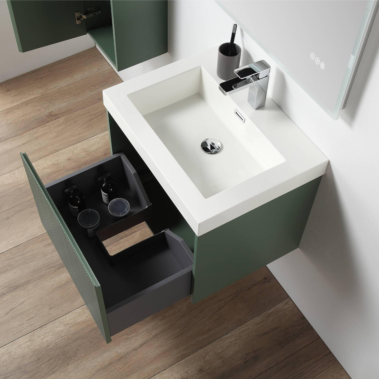 Sleek Minimalism: Blossom Positano Single Sink Floating Vanity 20" to 48"