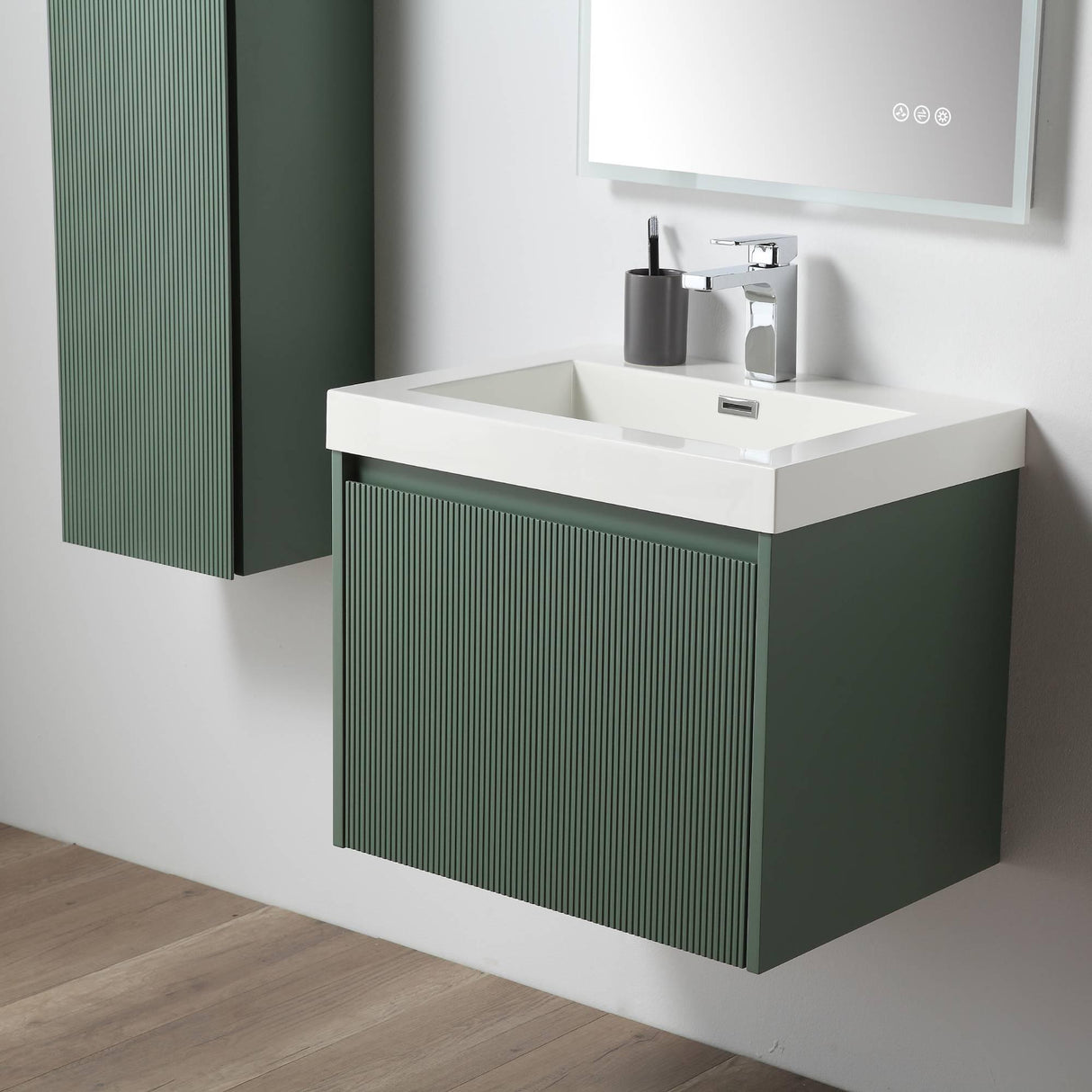 Sleek Minimalism: Blossom Positano Single Sink Floating Vanity 20" to 48"