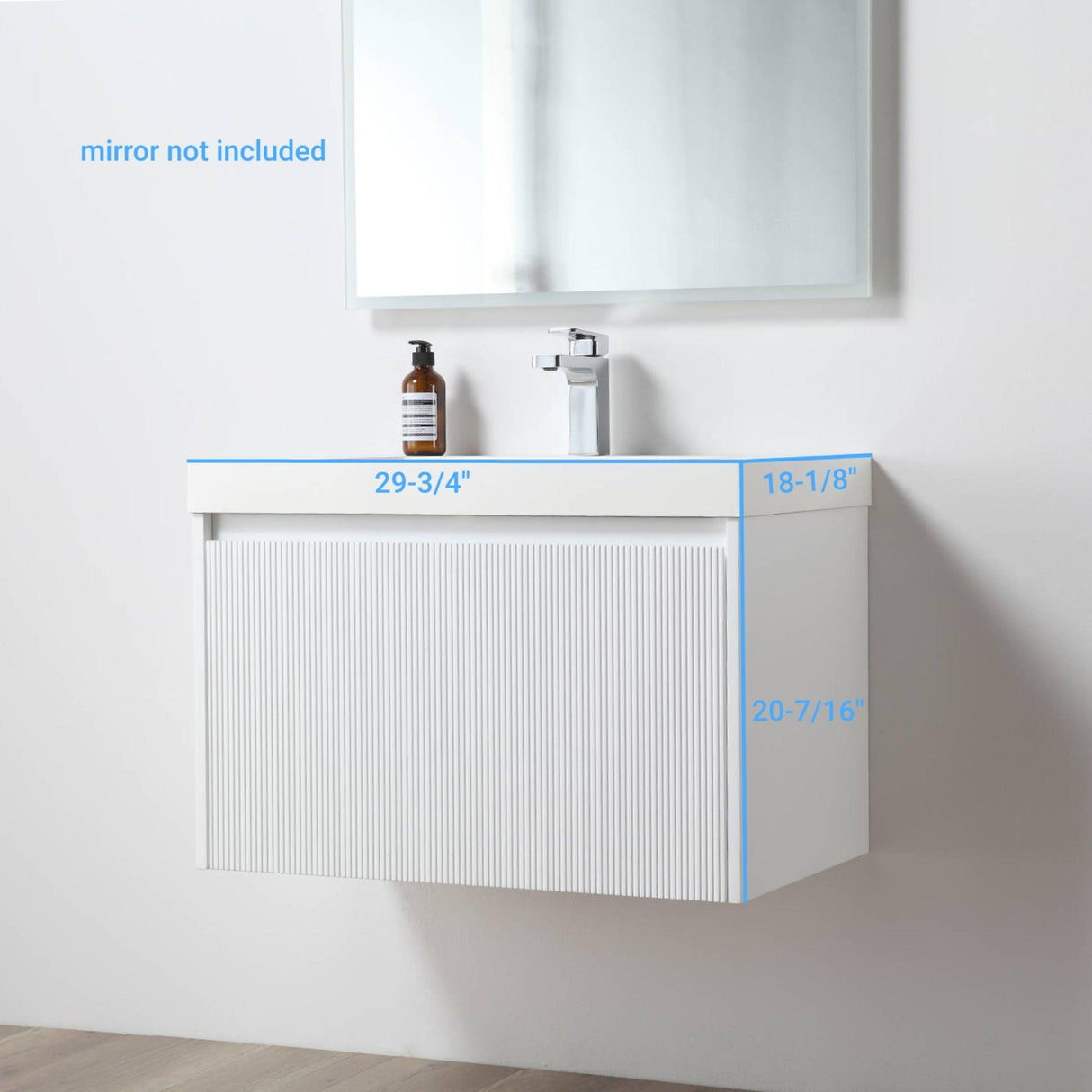 Sleek Minimalism: Blossom Positano Single Sink Floating Vanity 20" to 48"