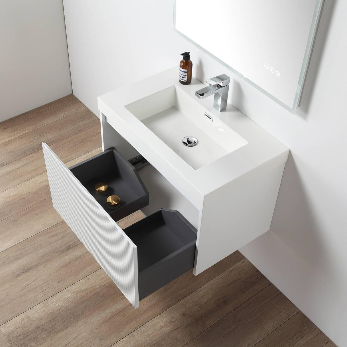 Sleek Minimalism: Blossom Positano Single Sink Floating Vanity 20" to 48"