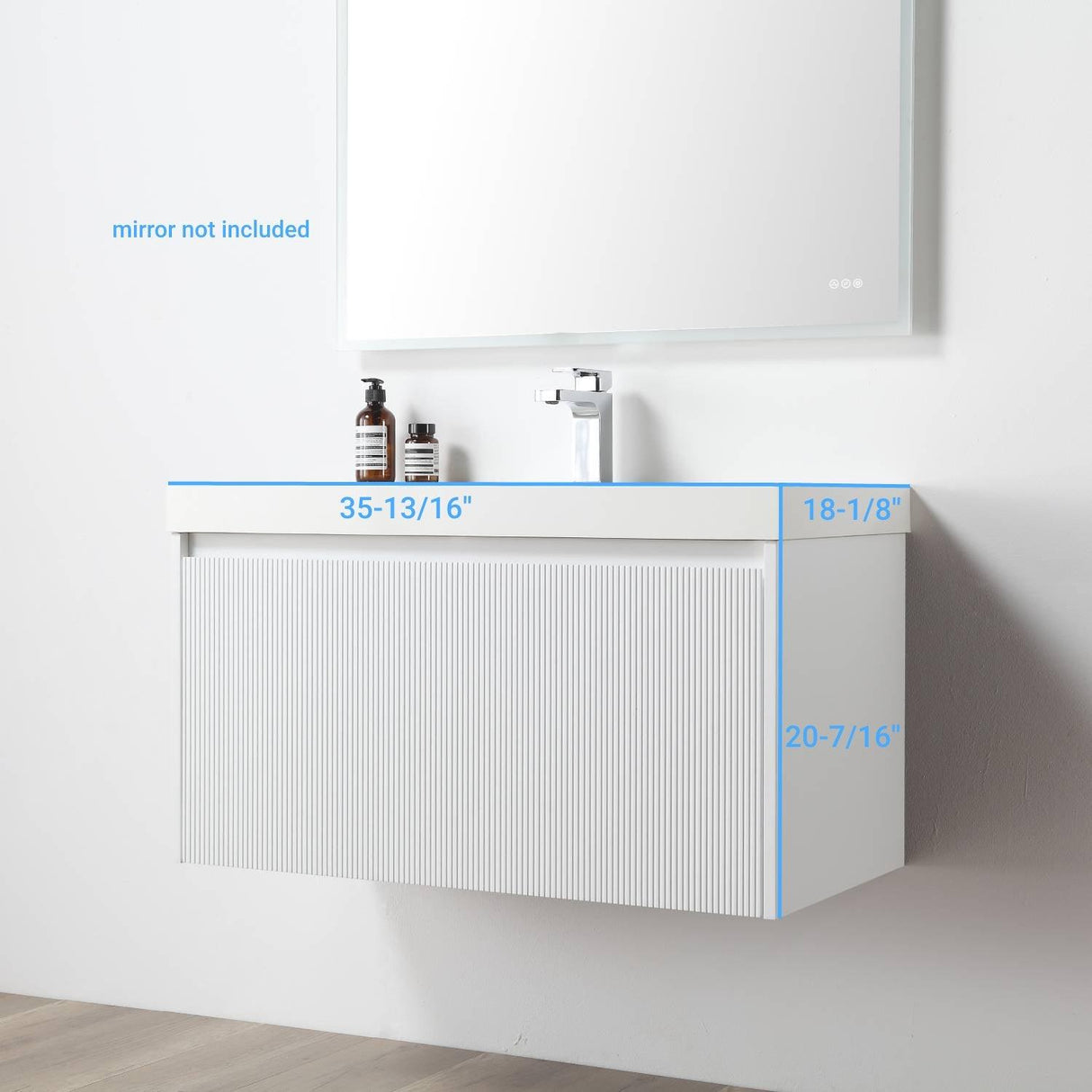 Sleek Minimalism: Blossom Positano Single Sink Floating Vanity 20" to 48"