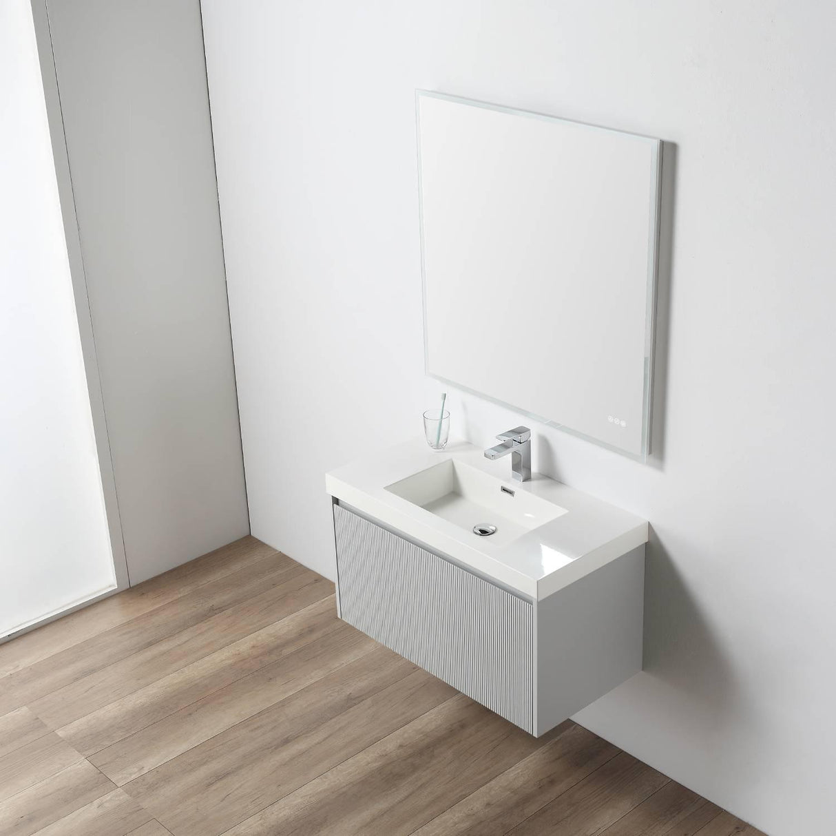Sleek Minimalism: Blossom Positano Single Sink Floating Vanity 20" to 48"