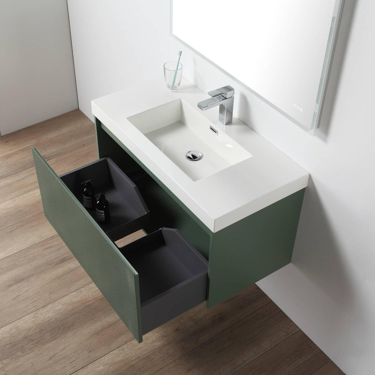 Sleek Minimalism: Blossom Positano Single Sink Floating Vanity 20" to 48"