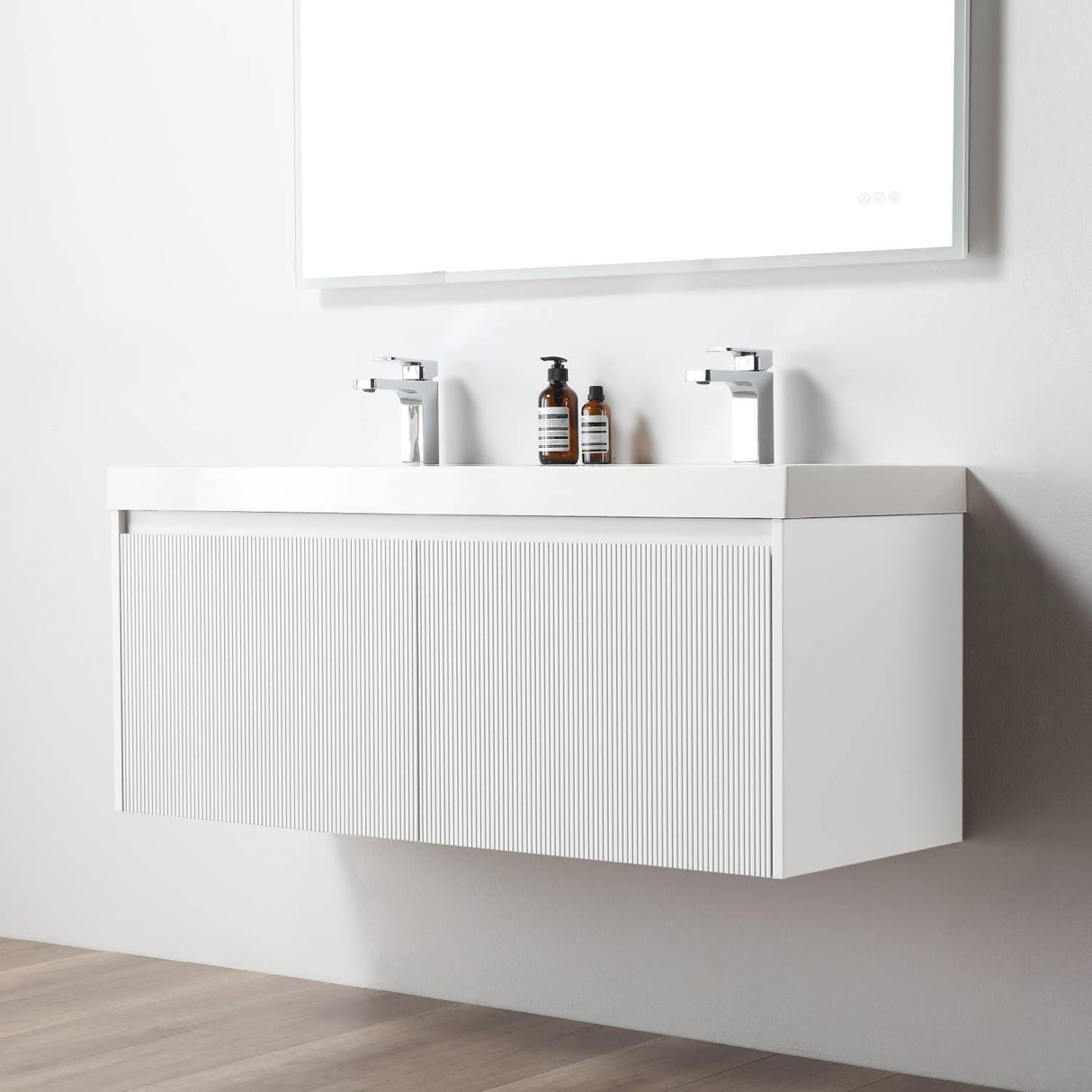 Blossom Positano 48" Floating Double Sink Vanity - Customize with Optional Side Cabinets