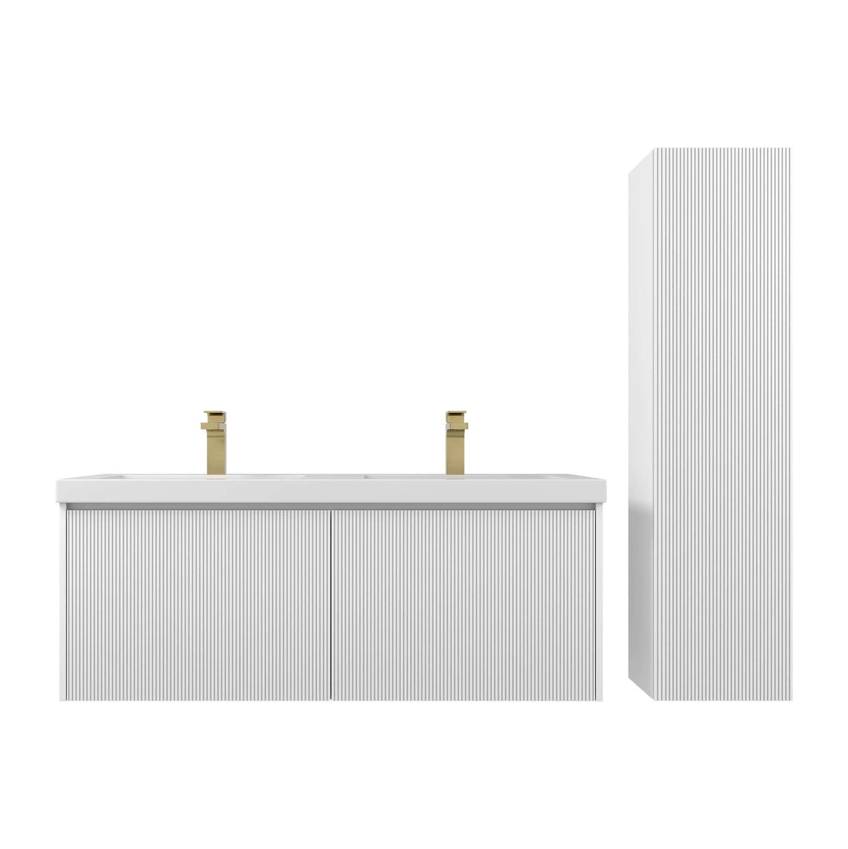 Blossom Positano 48" Floating Bathroom Vanity Single/ Double Sink & 2 Side Cabinet