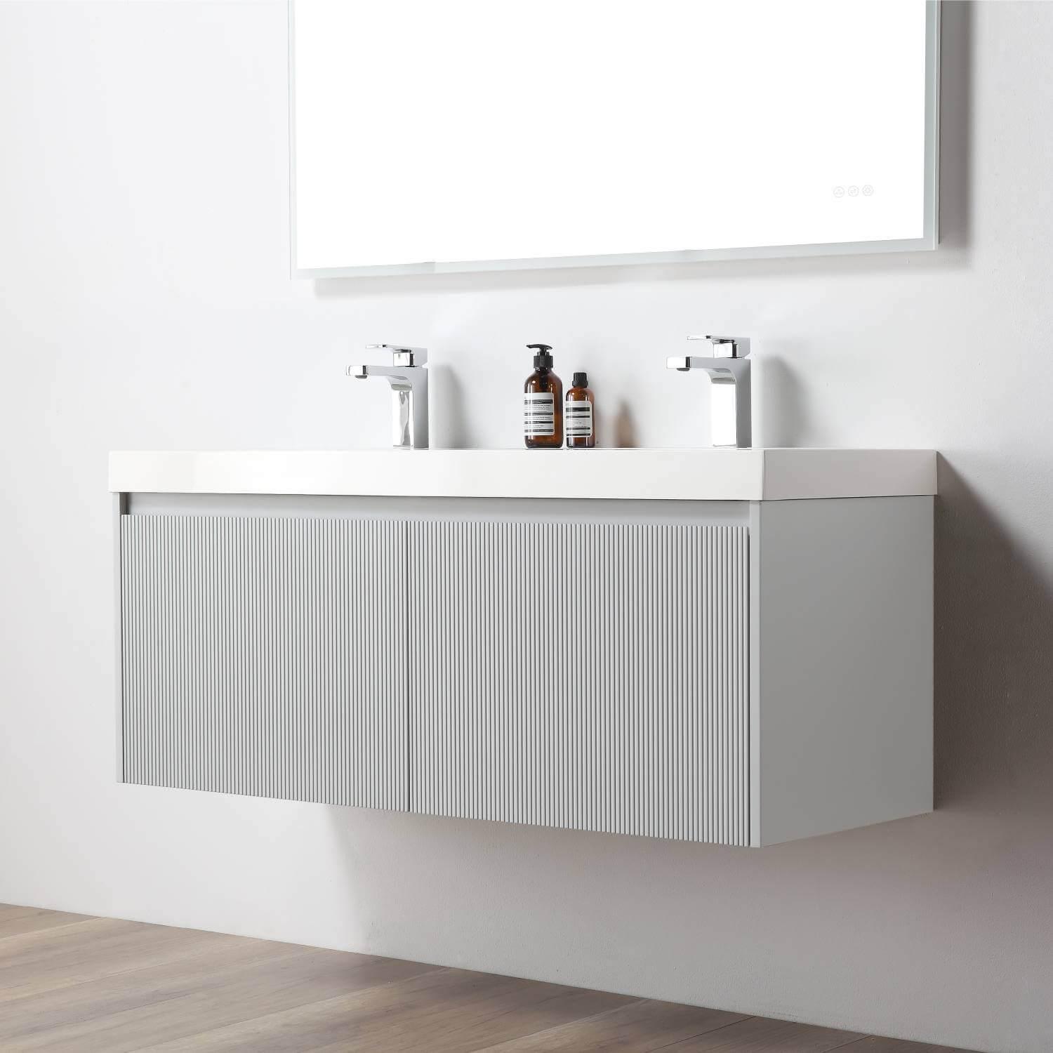 Blossom Positano 48" Floating Bathroom Vanity Single/ Double Sink & 2 Side Cabinet