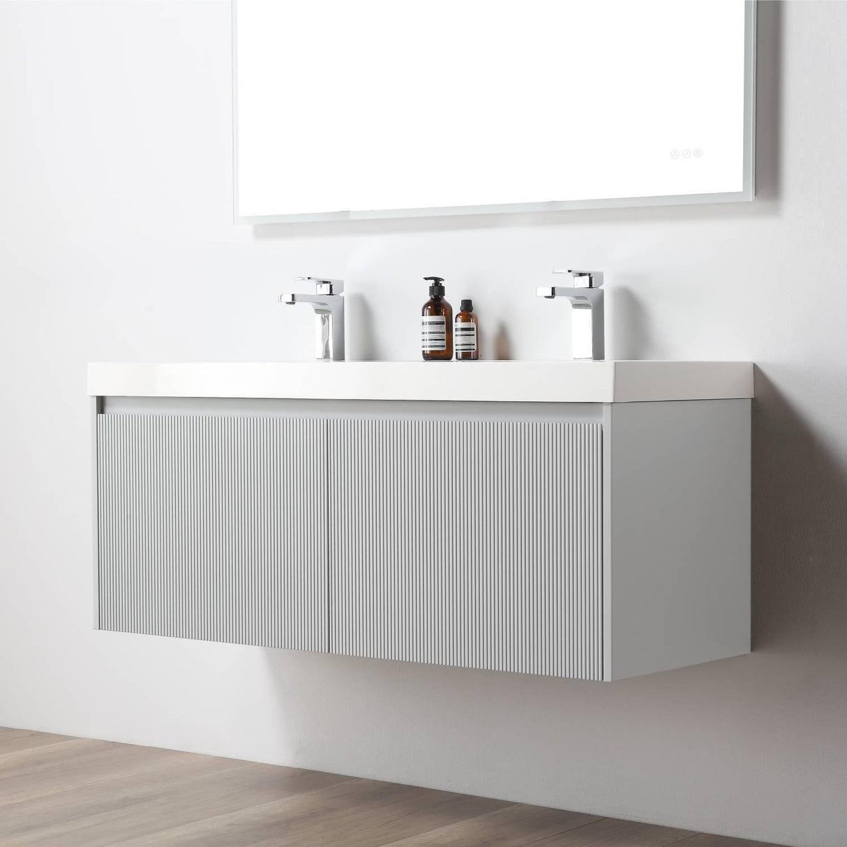 Blossom Positano 48" Floating Double Sink Vanity - Customize with Optional Side Cabinets