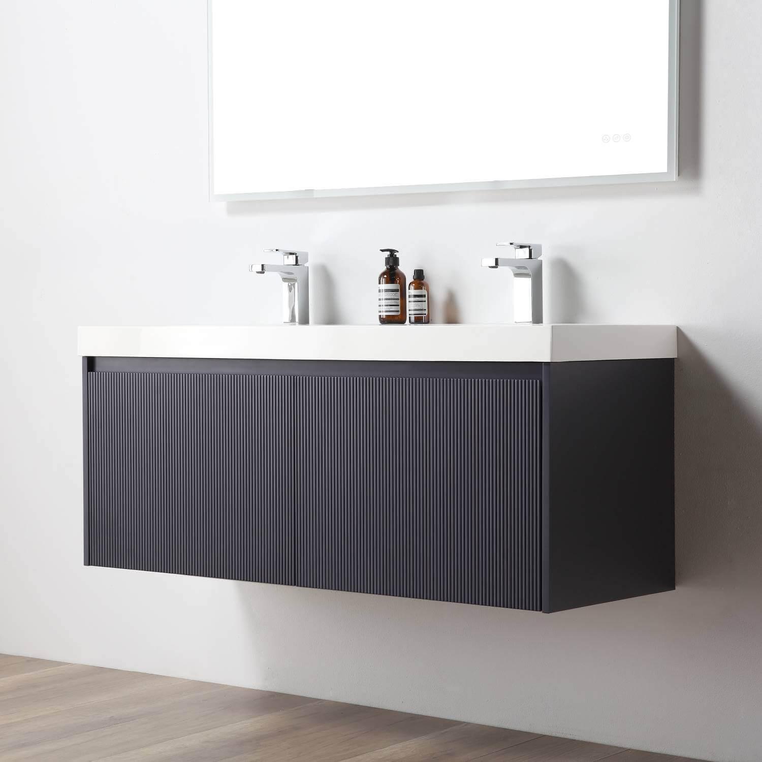 Blossom Positano 48" Floating Bathroom Vanity Single/ Double Sink & 2 Side Cabinet