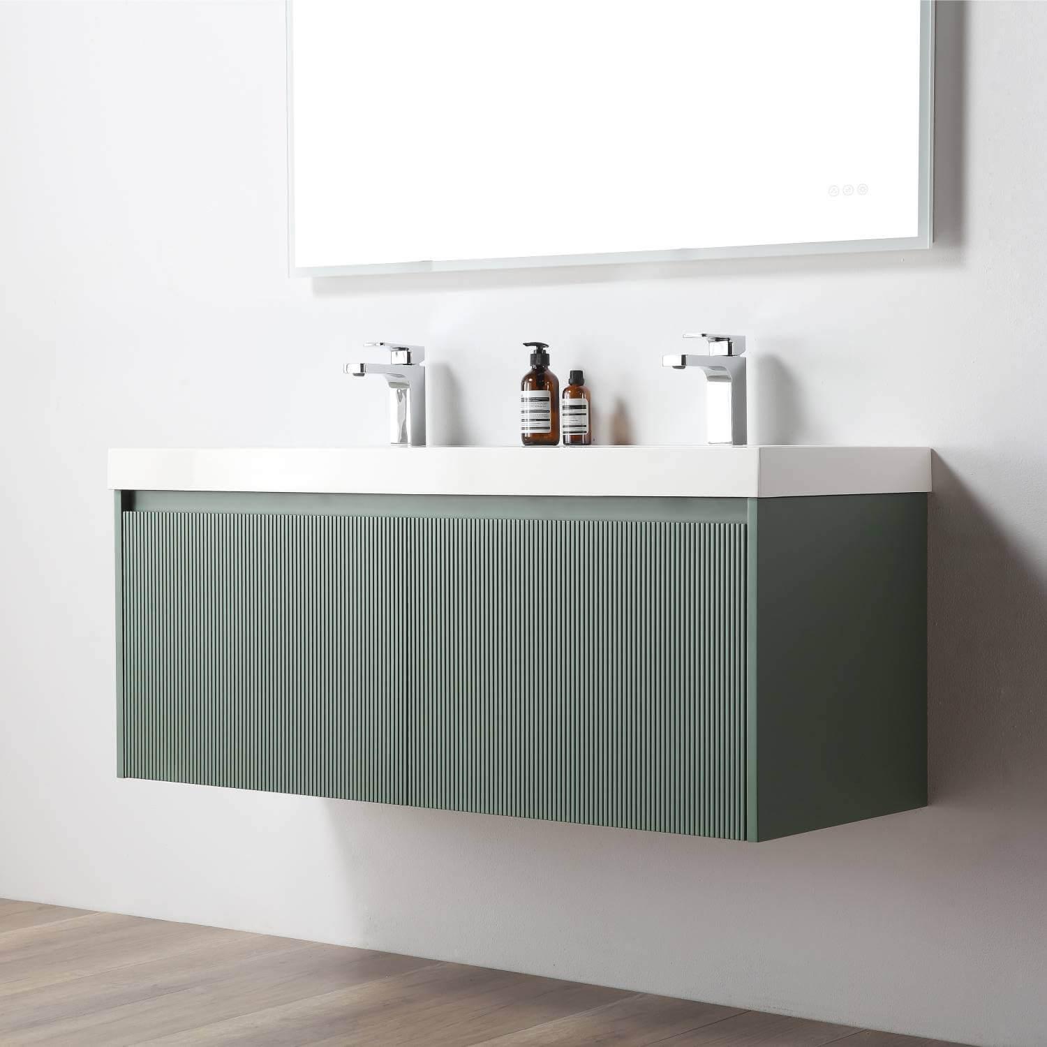 Blossom Positano 48" Floating Bathroom Vanity Single/ Double Sink & 2 Side Cabinet
