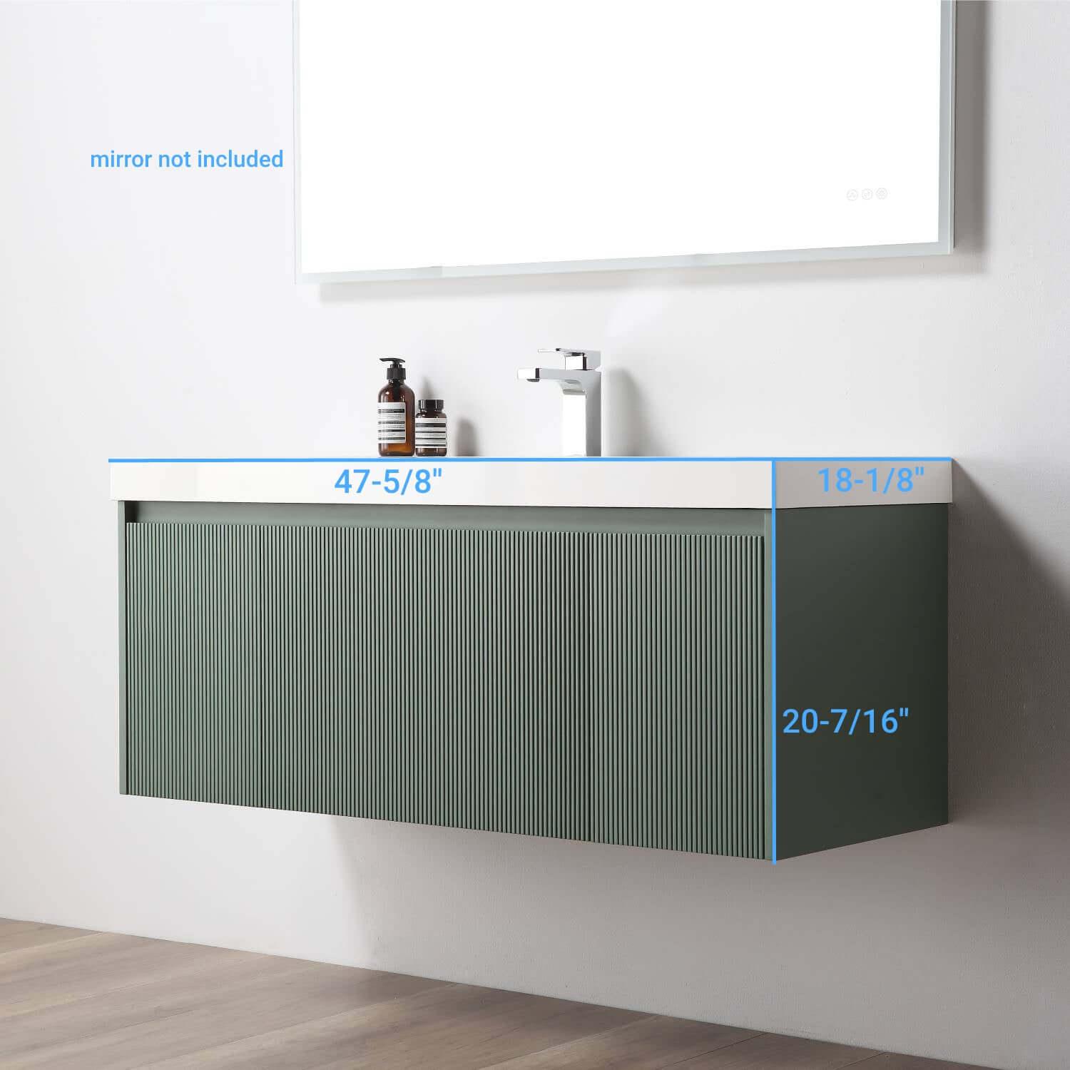 Blossom Positano 48" Floating Bathroom Vanity Single/ Double Sink & 2 Side Cabinet