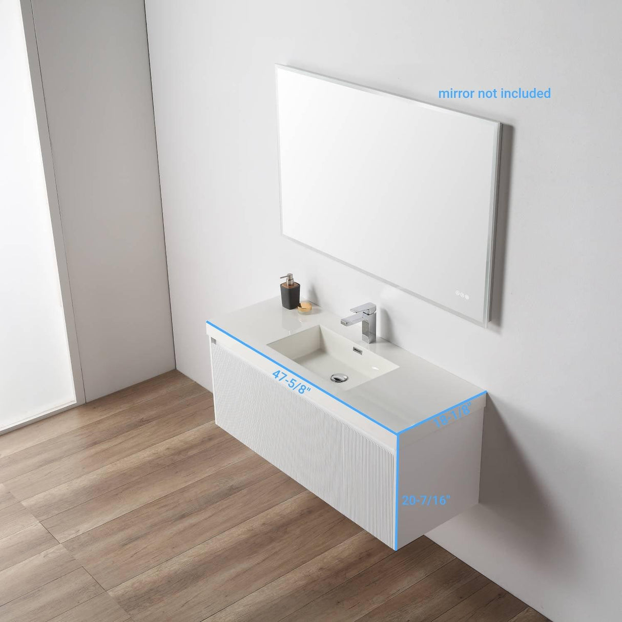 Sleek Minimalism: Blossom Positano Single Sink Floating Vanity 20" to 48"