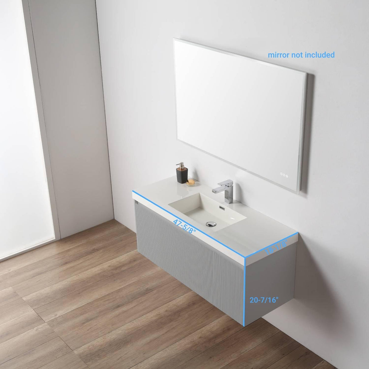 Sleek Minimalism: Blossom Positano Single Sink Floating Vanity 20" to 48"