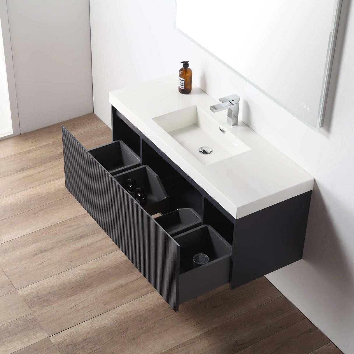 Sleek Minimalism: Blossom Positano Single Sink Floating Vanity 20" to 48"