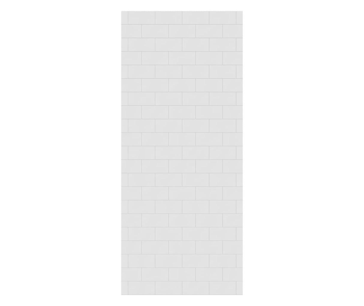 Swanstone MTMK-8436-1 36 x 84 Swanstone Metro Subway Tile Glue up Bathtub and Shower Single Wall Panel in White MTMK8436.010