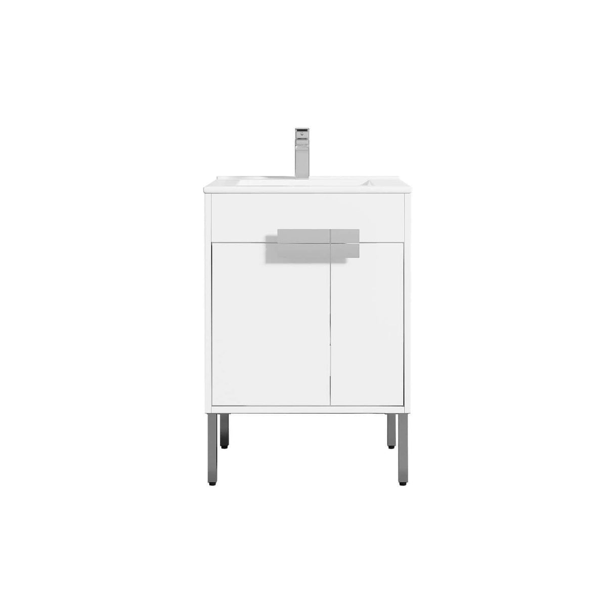 Blossom Bari 24", 30", or 36" Freestanding Bathroom Vanity with Ceramic Sink