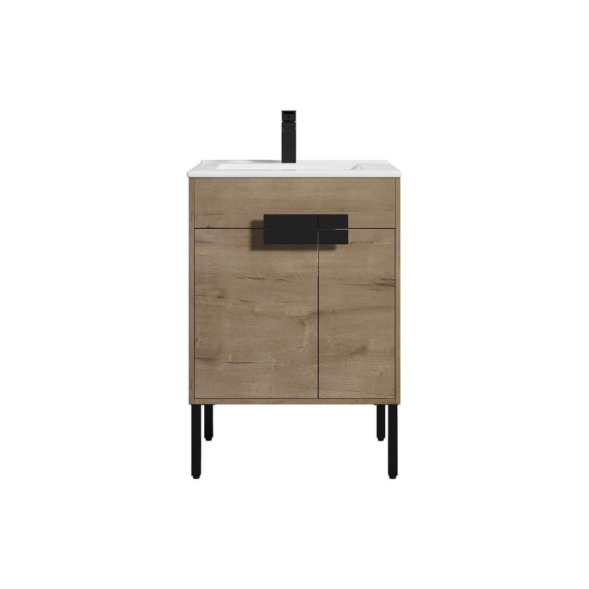 Blossom Bari 24", 30", or 36" Freestanding Bathroom Vanity with Ceramic Sink