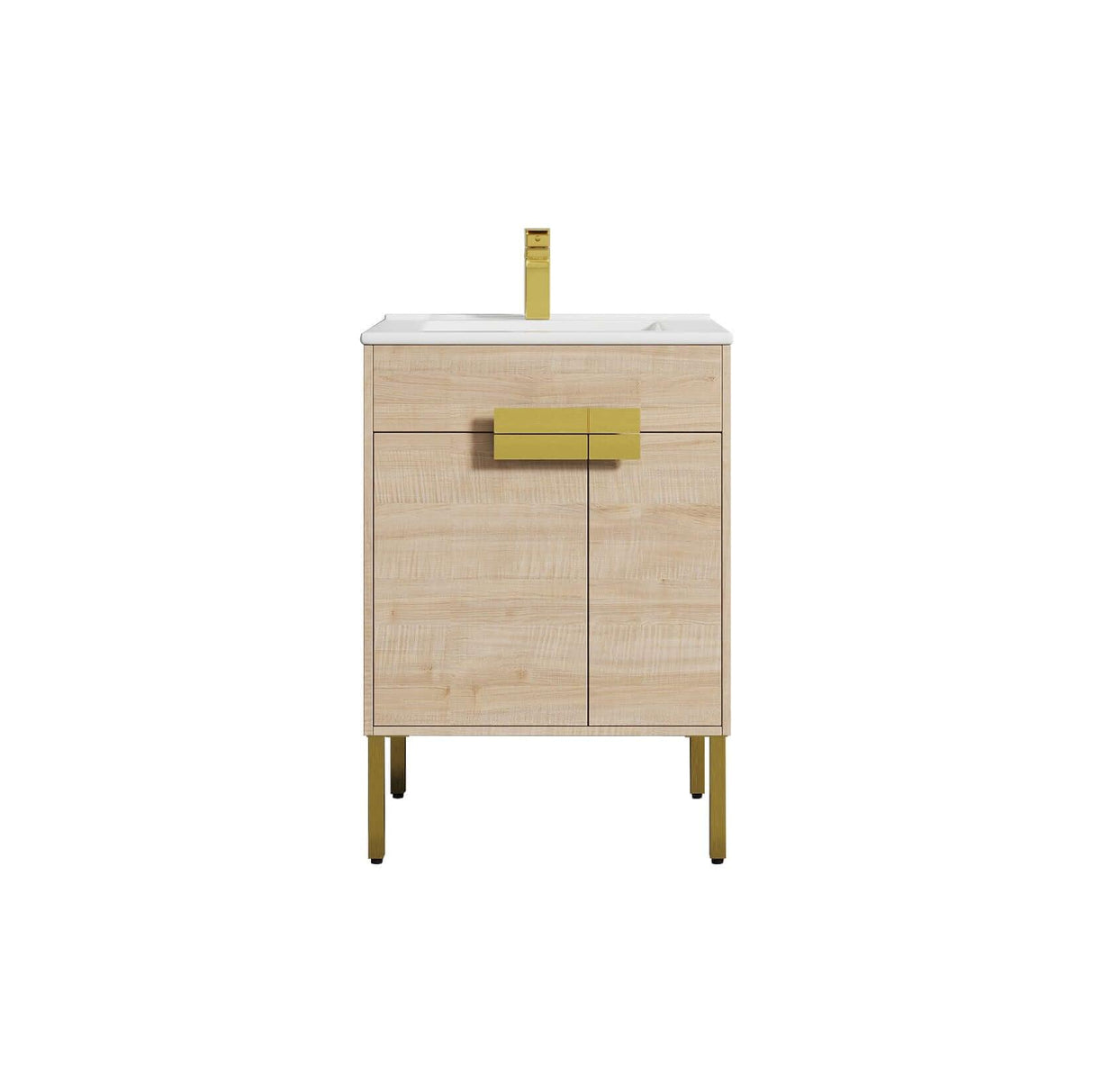 Blossom Bari 24", 30", or 36" Freestanding Bathroom Vanity with Ceramic Sink