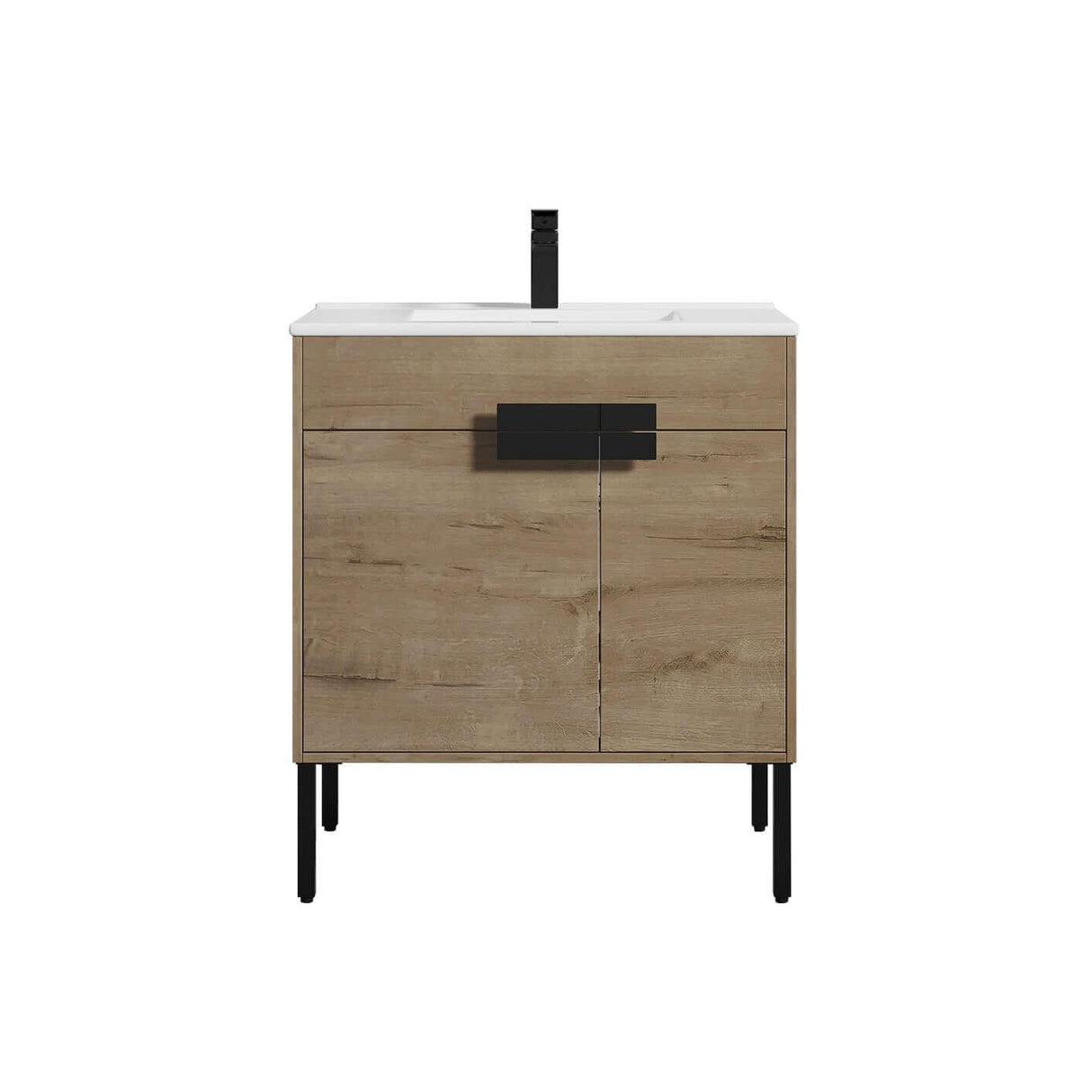 Blossom Bari 24", 30", or 36" Freestanding Bathroom Vanity with Ceramic Sink