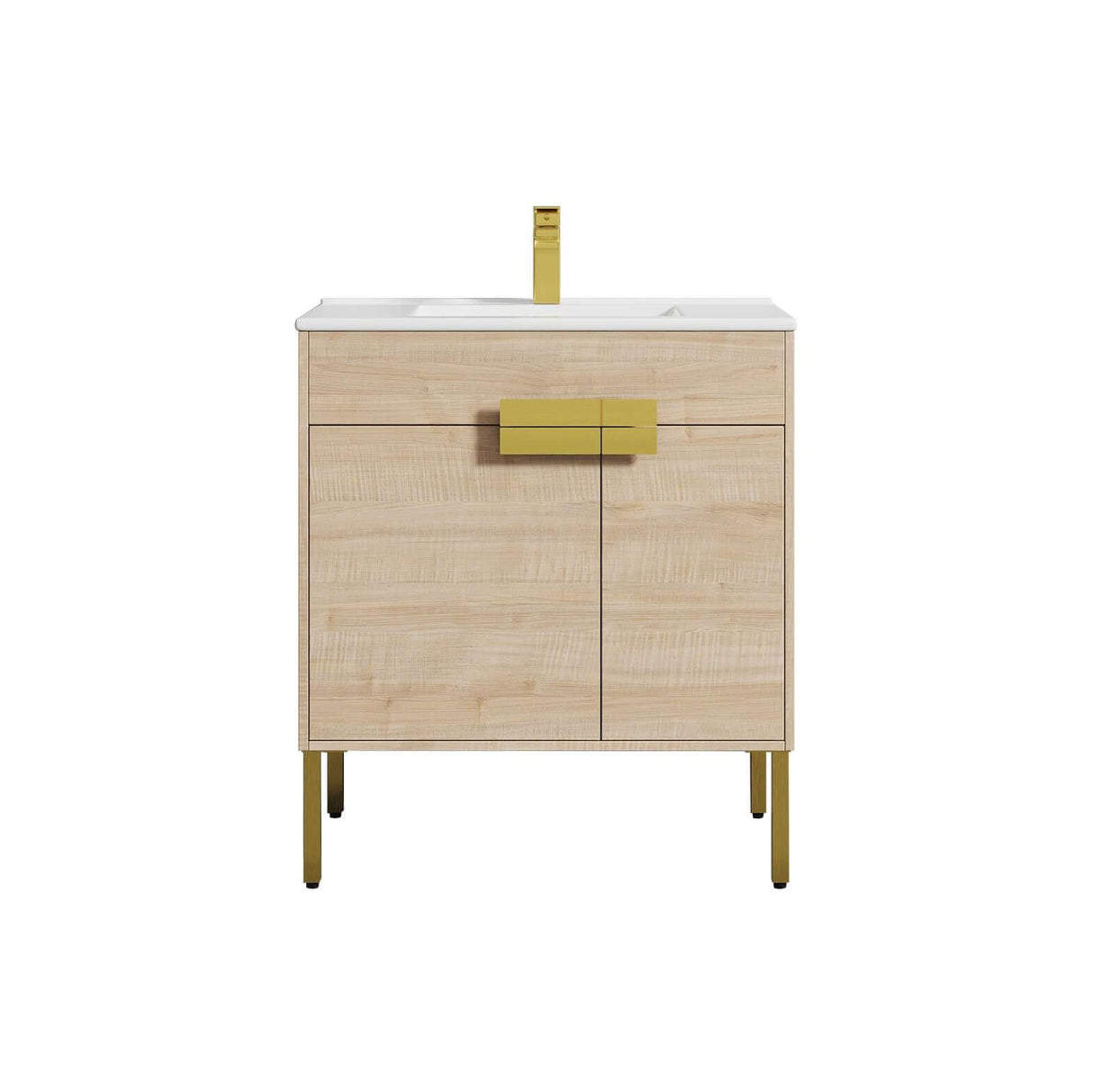 Blossom Bari 24", 30", or 36" Freestanding Bathroom Vanity with Ceramic Sink