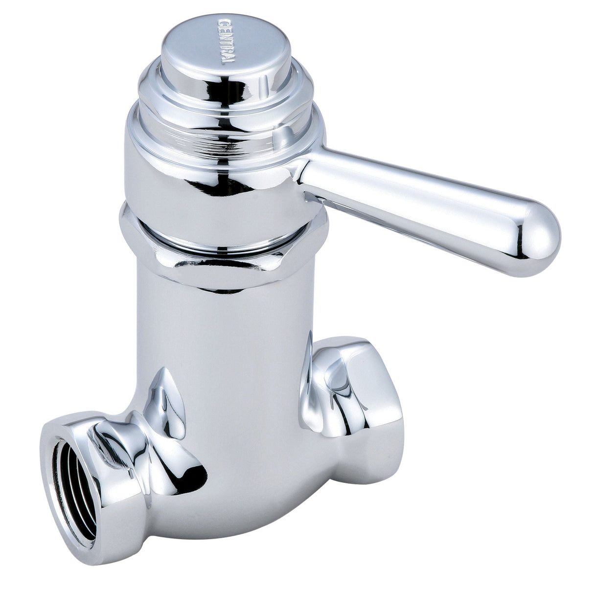 Central Brass 0331-L1/2 Self-Close Straight Stop in Polished Chrome