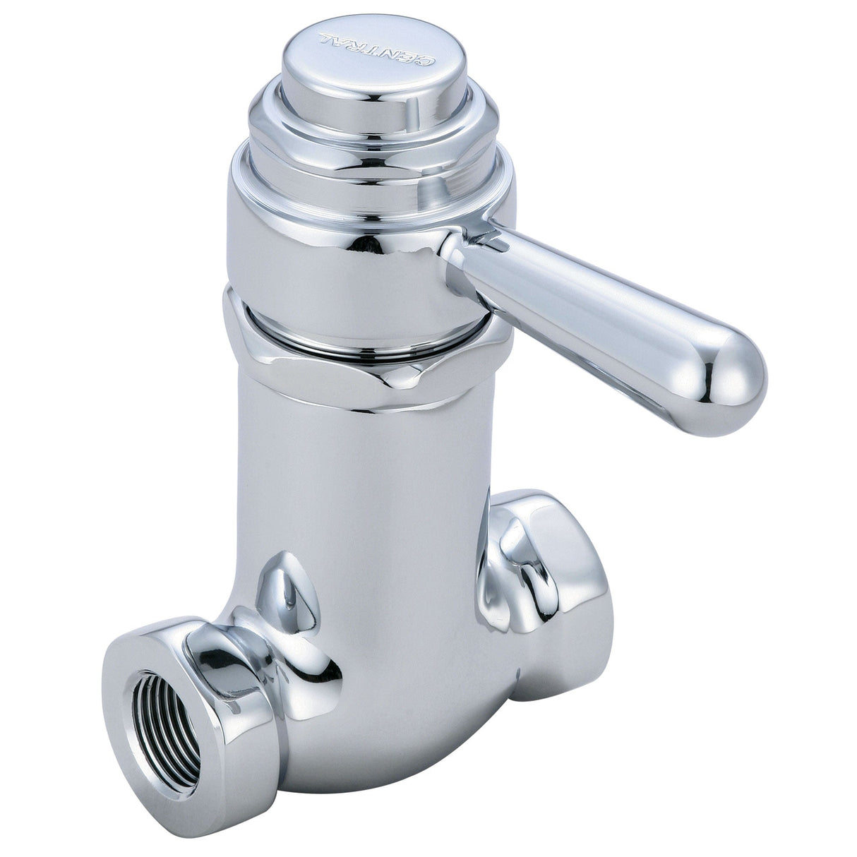Central Brass 0331-L3/8 Self-Close Straight Stop in Polished Chrome