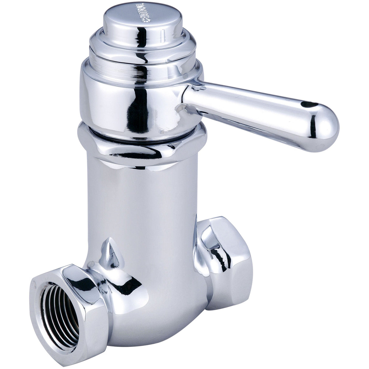 Central Brass 0334-1/2 Self-Close Shower Straight Stop in Polished Chrome