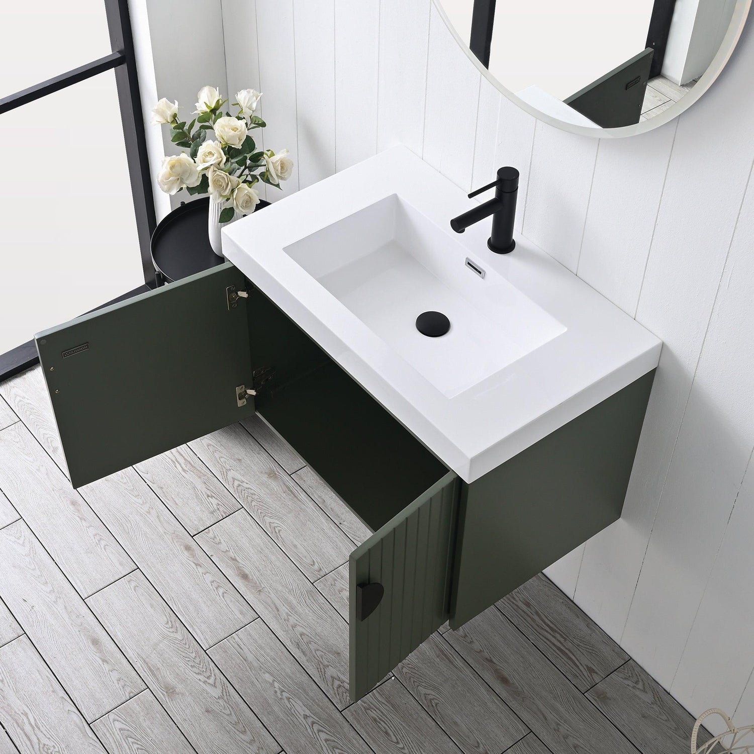 Blossom Moss 24" & 30" Floating Bathroom Vanity with Sink