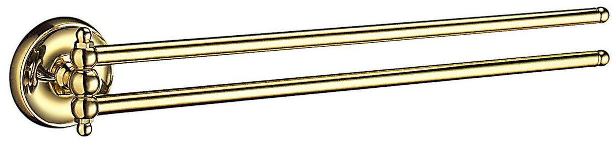 Smedbo Villa Swing Arm Towel Rail in Polished Brass