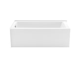 MAAX 106811-000-002-001 Mackenzie Corner 6030 AcrylX Corner Left-Hand Drain Bathtub in White