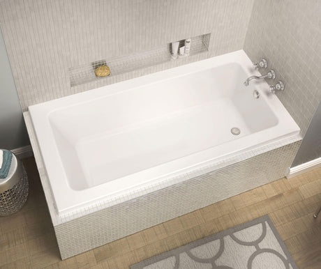 MAAX 106200-R-097-001 Pose 6030 IF Acrylic Corner Right Right-Hand Drain Combined Whirlpool & Aeroeffect Bathtub in White