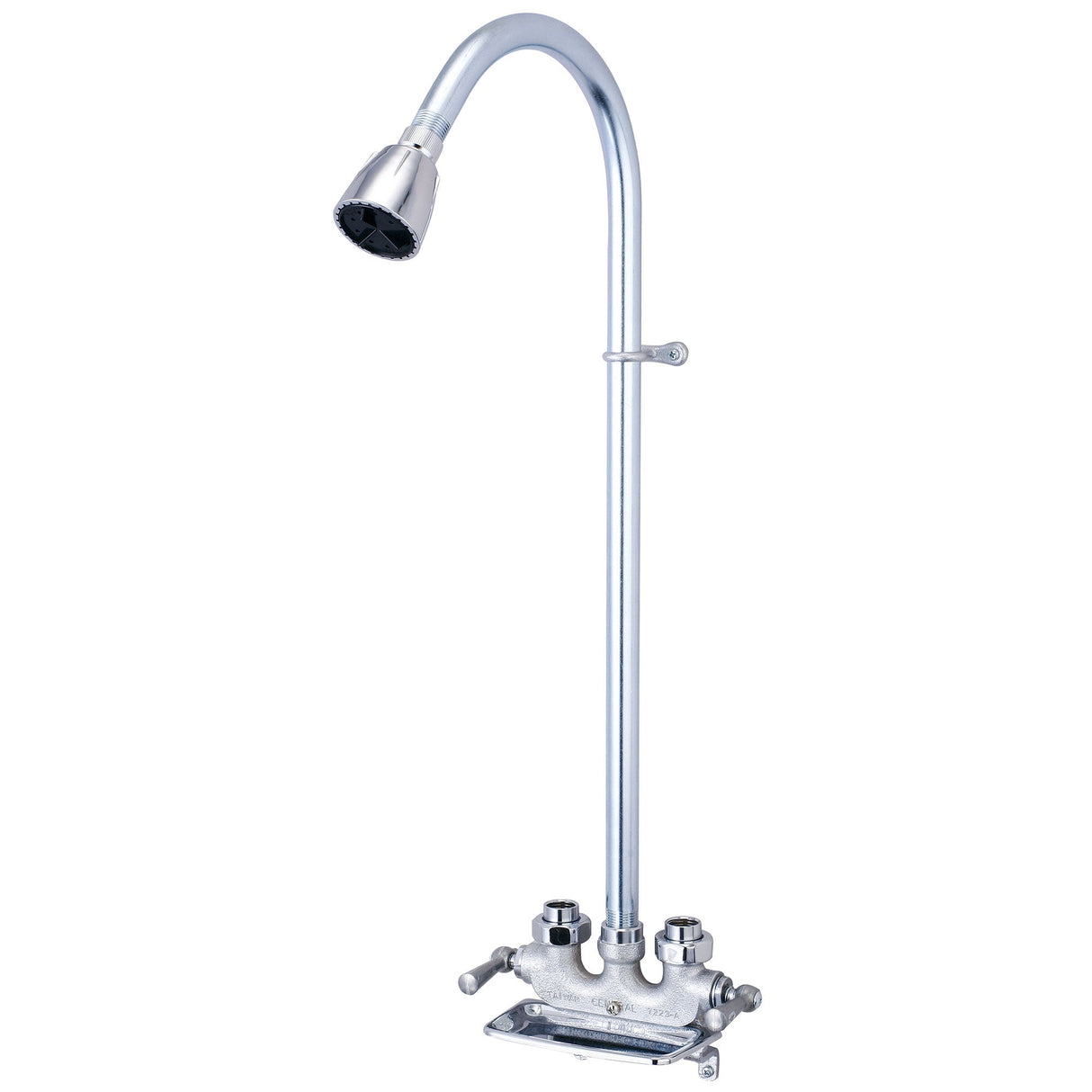 Central Brass 0477-RC Two Handle Utility Shower in Rough Chrome