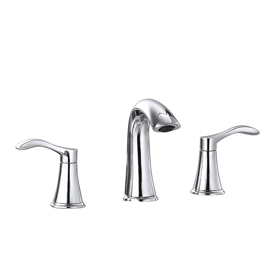 Avanity Mizuchi Polished Chrome 2-Handle 8-in Widespread WaterSense Bathroom Sink Faucet with Drain