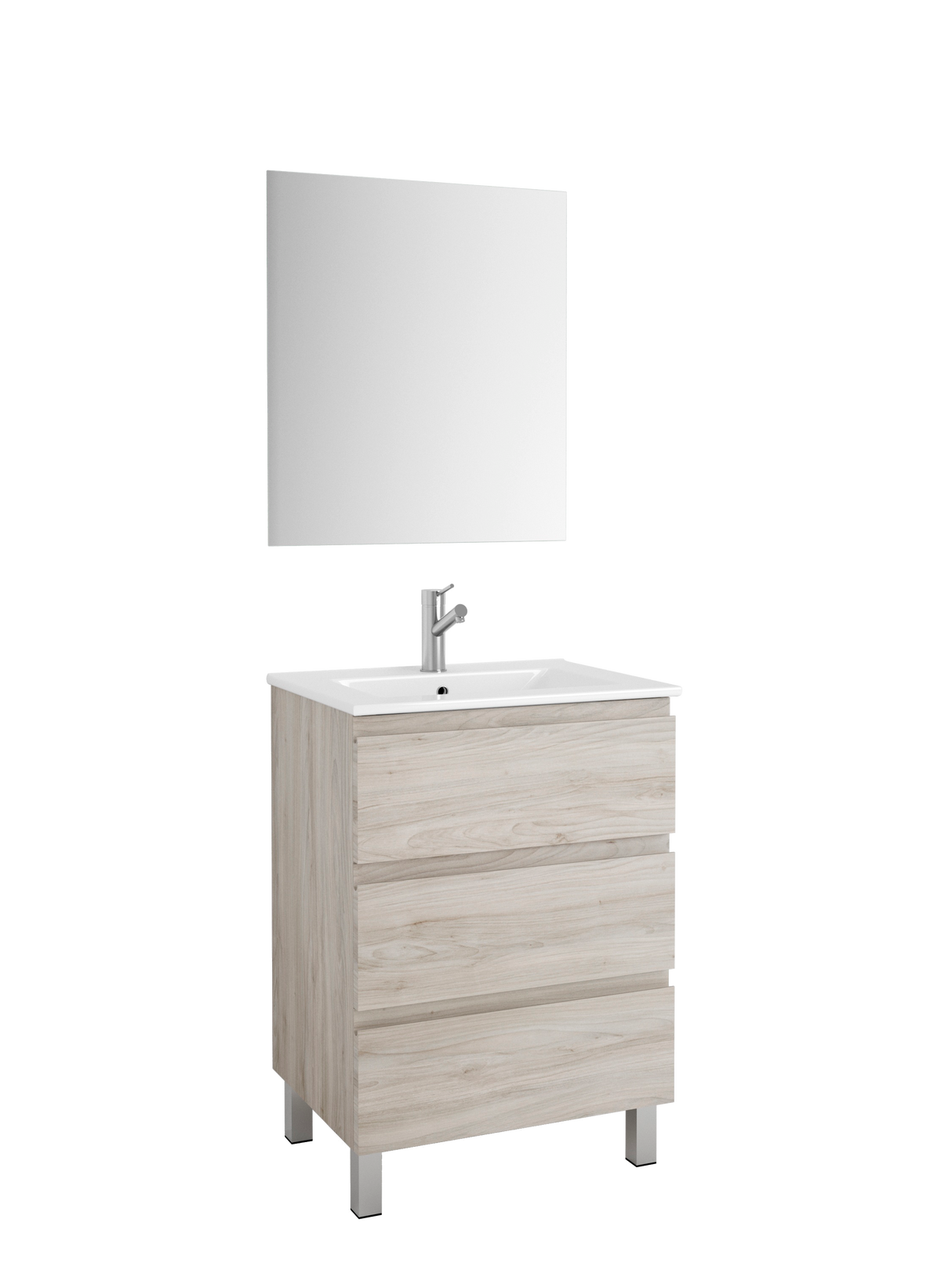 DAX Costa Engineered Wood and Vanity Cabinet with Porcelain Onix Basin, 24", Pine DAX-COS012412-ONX