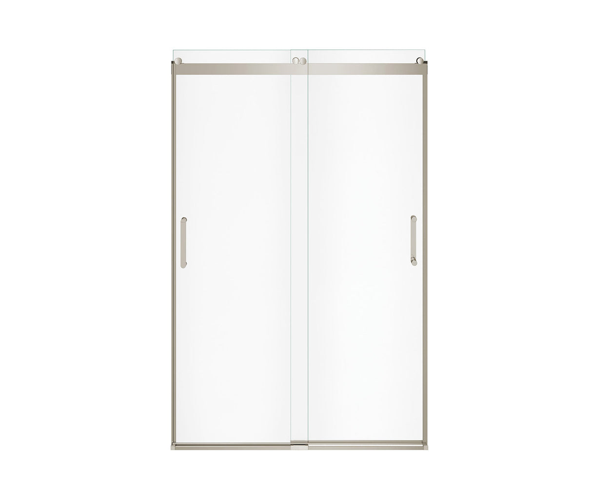 MAAX 136690-900-305-000 Revelation Round 44-47 in. x 70 ½-73 in. 6 mm Bypass Shower Door for Alcove Installation with Clear glass in Brushed Nickel