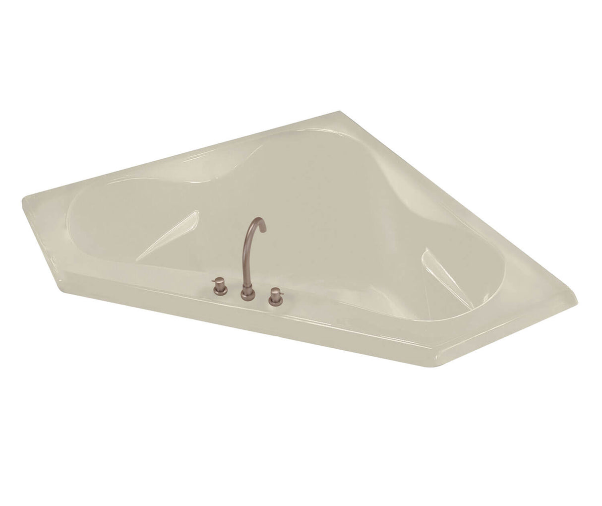 MAAX 100053-000-004-000 Tryst 59 x 59 Acrylic Corner Center Drain Bathtub in Bone