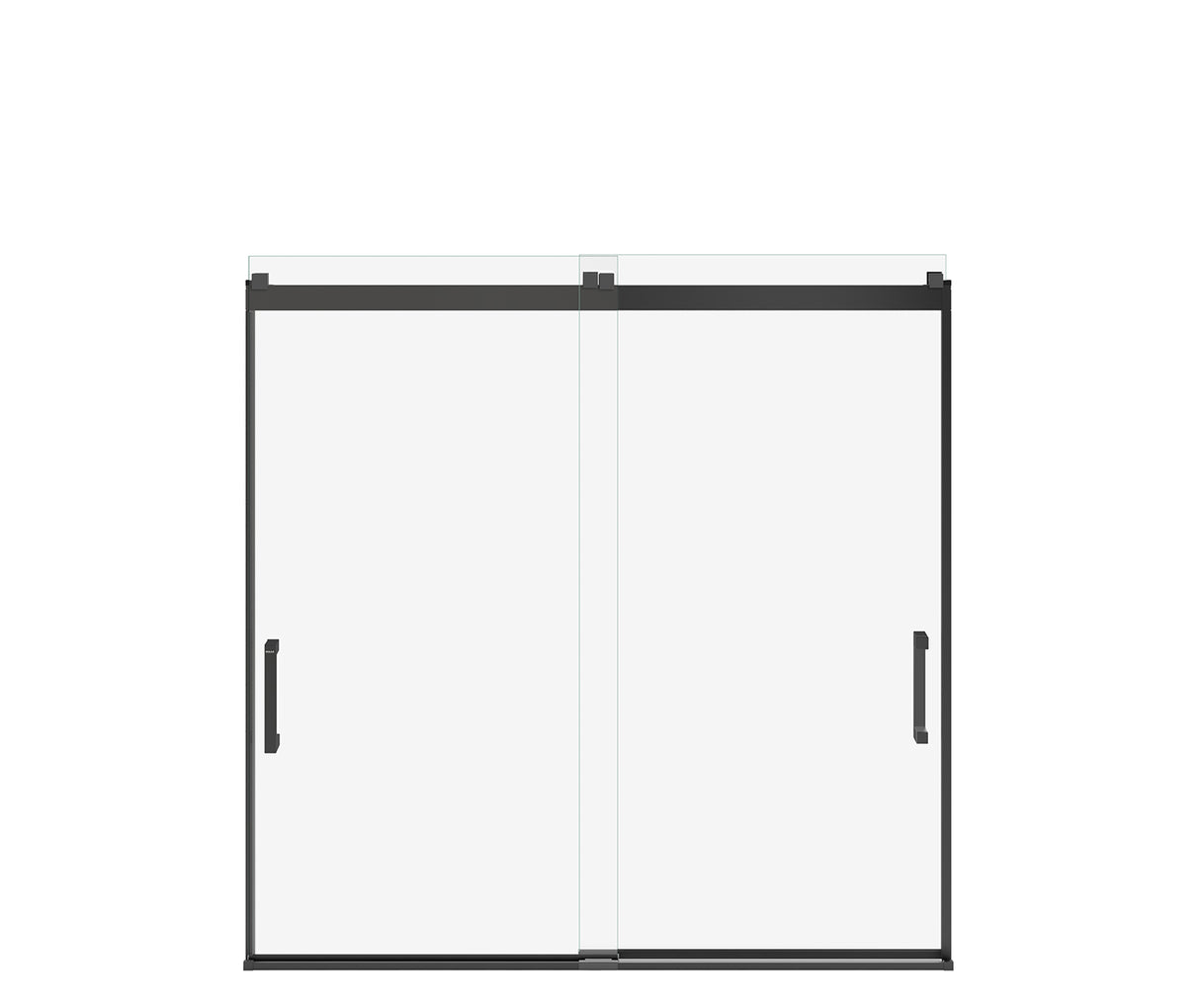 MAAX 135692-900-340-000 Revelation Square 56-59 x 56 ¾-59 ¼ in. 6 mm Bypass Tub Door for Alcove Installation with Clear glass in Matte Black