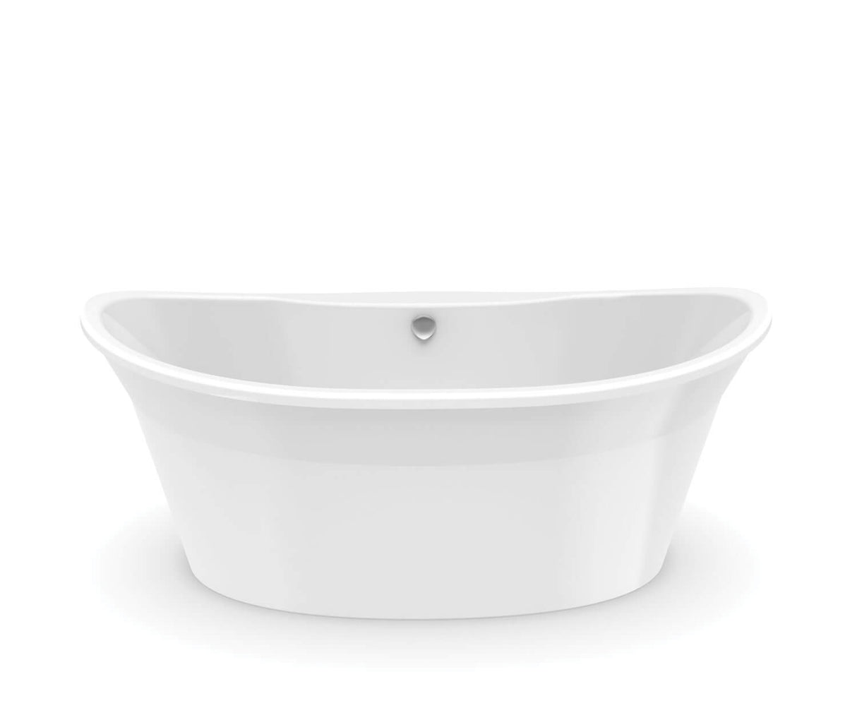 MAAX 106151-000-002-100 Orchestra 6636 AcrylX Freestanding Center Drain Bathtub in White with White Skirt