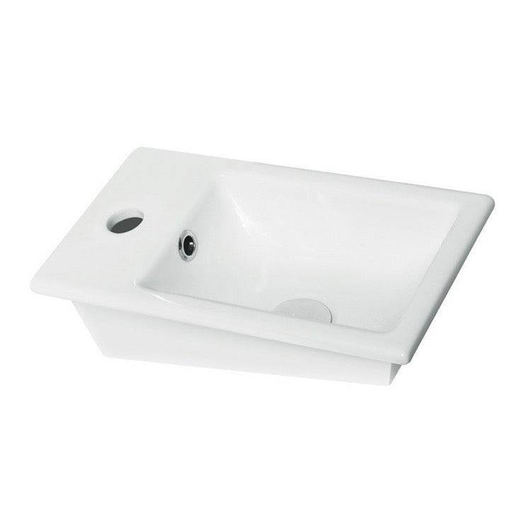 Rectangle White Ceramic Drop In Sink