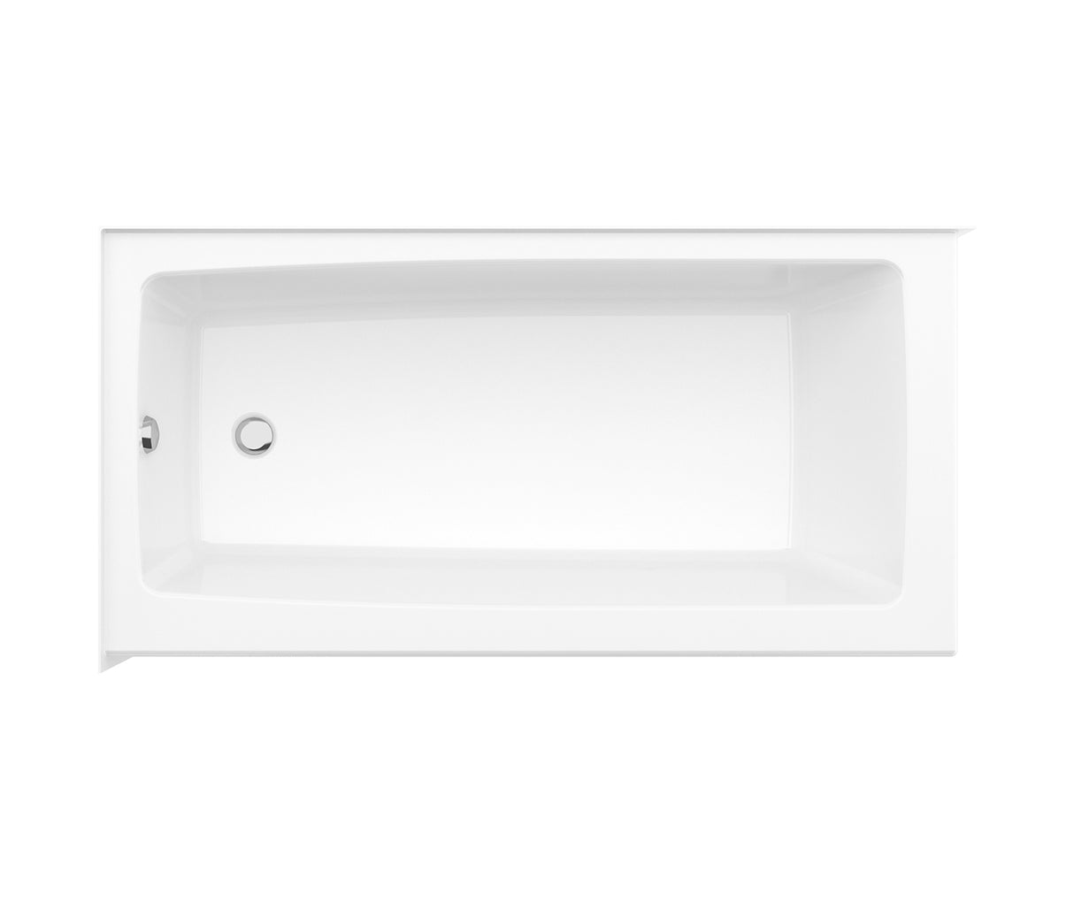 MAAX 106814-000-002-101 Mackenzie Corner 6032 AFR AcrylX Corner Left-Hand Drain Bathtub in White