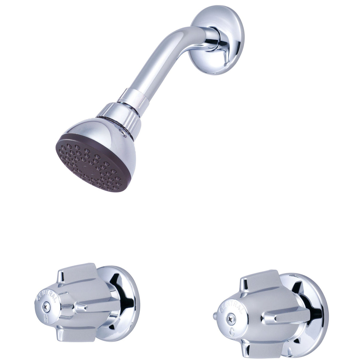 Central Brass 80826 Two Handle Shower Set in Polished Chrome