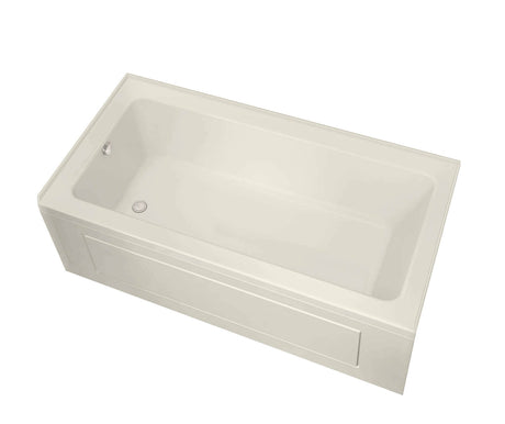 MAAX 106213-000-007-104 Pose 7242 IF Acrylic Alcove Right-Hand Drain Bathtub in Biscuit