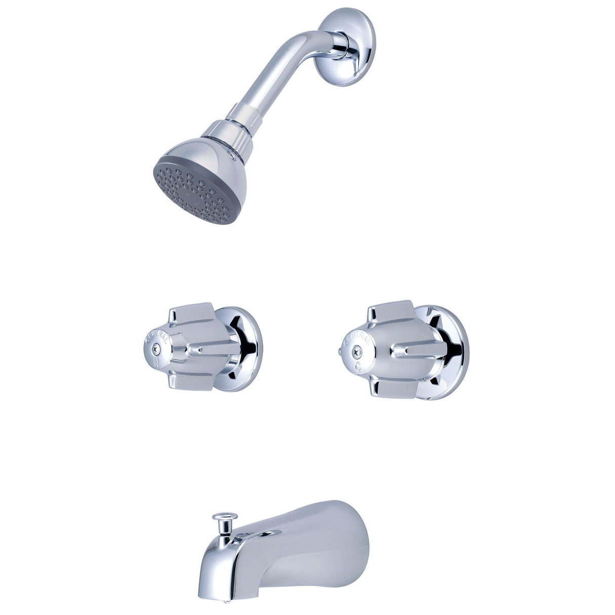 Central Brass 80897 Two Handle Tub & Shower Set in Polished Chrome