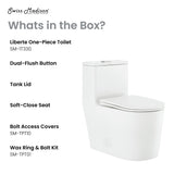 Liberte One-Piece Elongated Toilet Dual-Flush 1.1/1.6 gpf