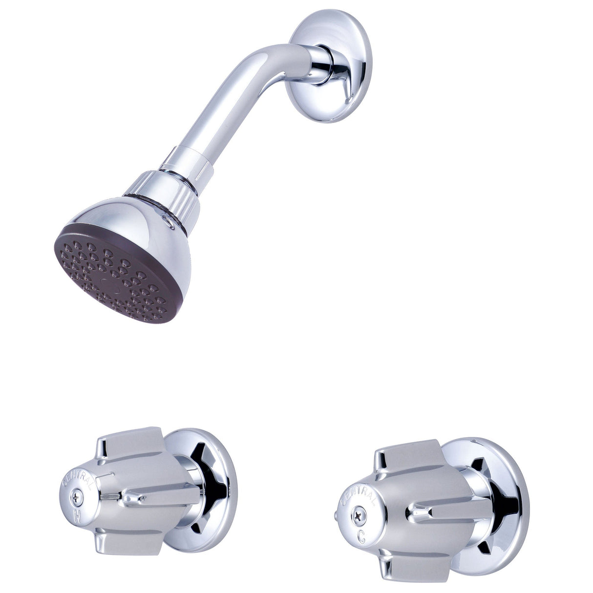 Central Brass 80926 Two Handle Shower Set in Polished Chrome