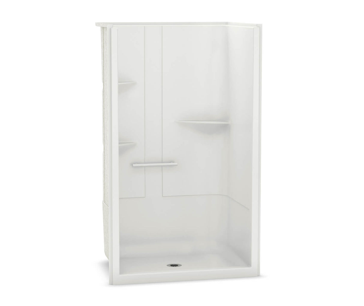 MAAX 107005-L-000-001 ALLIA SH-4834 Acrylic Alcove Center Drain One-Piece Shower in White