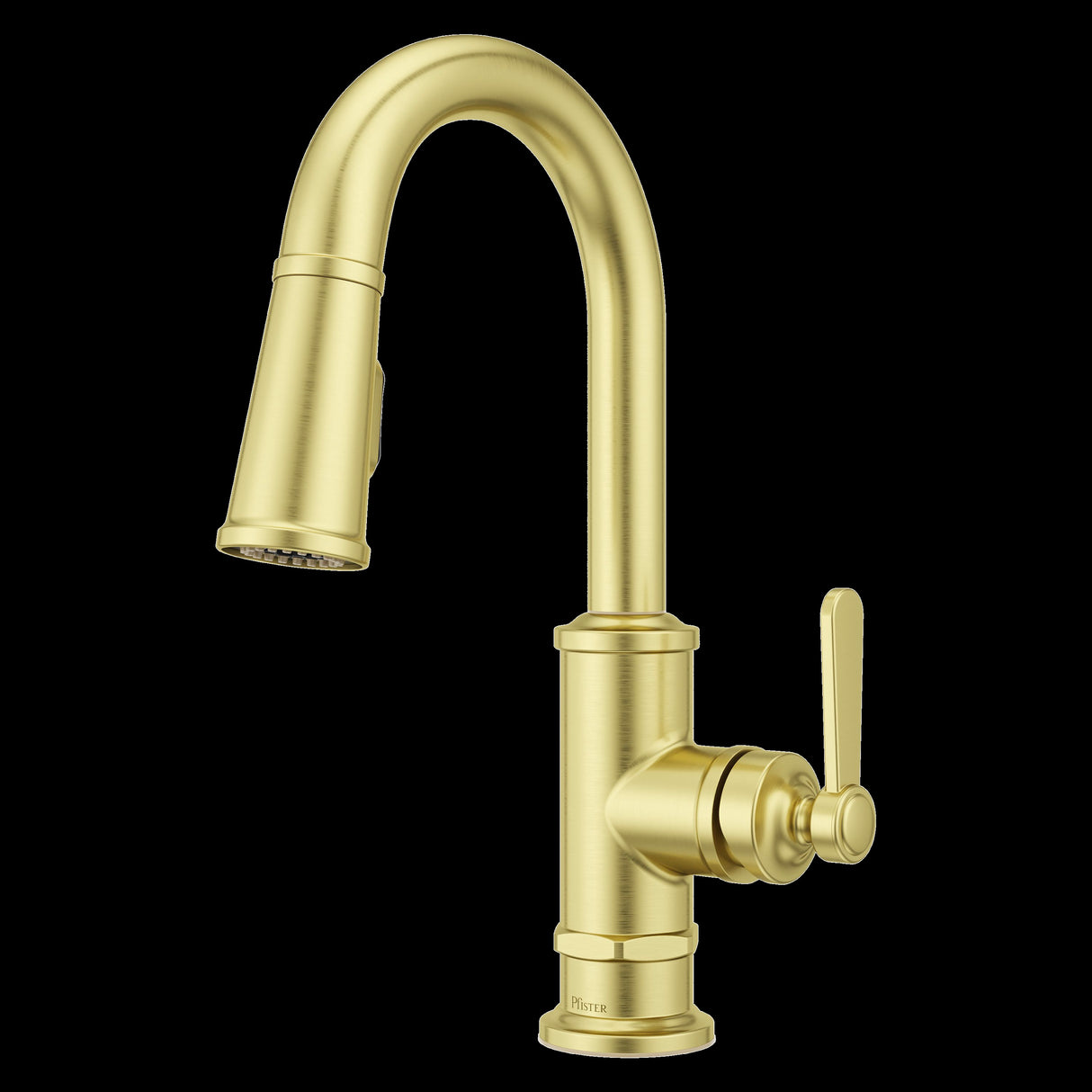 Port Haven Pull-Down Bar/Prep Faucet in Brushed Gold