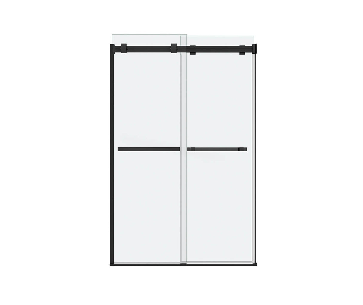 MAAX 136271-900-340-000 Duel 44-47 x 70 ½-74 in. 8 mm Bypass Shower Door for Alcove Installation with Clear glass in Matte Black