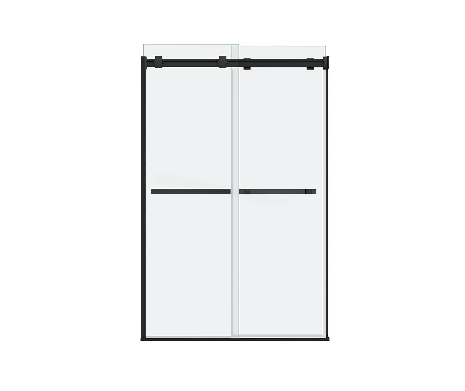 MAAX 136271-900-340-000 Duel 44-47 x 70 ½-74 in. 8 mm Bypass Shower Door for Alcove Installation with Clear glass in Matte Black