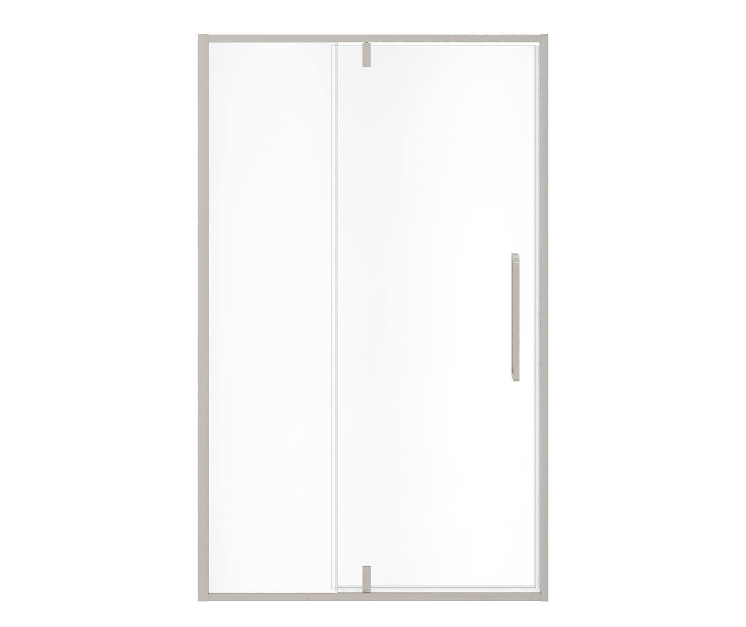 MAAX 135325-900-305-000 Uptown 45-47 x 76 in. 8 mm Pivot Shower Door for Alcove Installation with Clear glass in Brushed Nickel